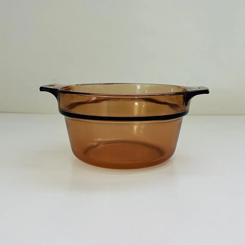 VISIONS Corning France Amber Glass V-20-B Double Boiler Insert Pot 1.5 Qt No Lid